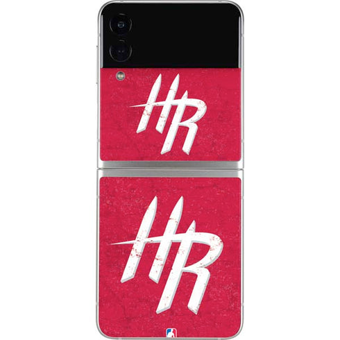 NBA Houston Rockets Distressed Galaxy Z Flip4 5G Skin